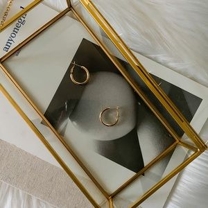 ✨18K Gold E - Plated Click Clack Hoops Earring✨